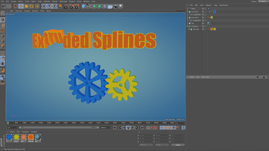 Cinema 4D Lite Reference: Extruding Text and Primitive Splines