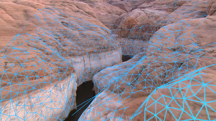 Canyon Scene Reconstruction: Generating a 3 Dimensional Mesh from Video Footage
